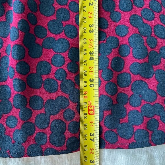 Seraphine Blue and Dark Red Dress Sz 6 - Picture 6 of 10